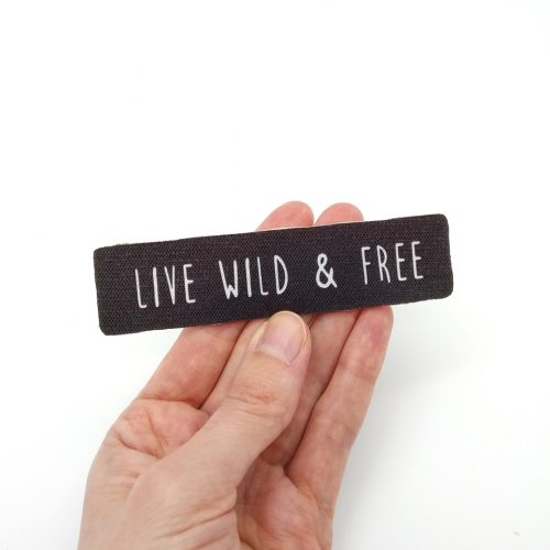 Sew-On Patch Live Wild & Free