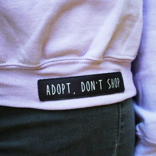 Sew-On Patch Adopt, don’t Shop