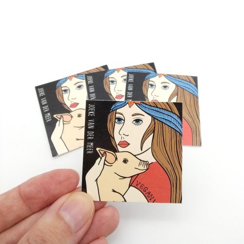 Stickers Girl & Pig 2 (4pcs)
