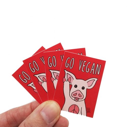 Stickers Go Vegan (4pcs)